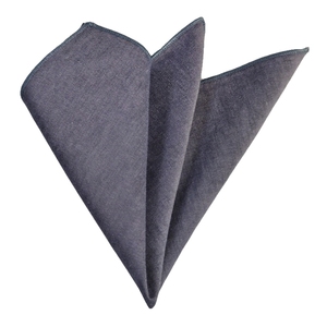 Pañuelo de bolsillo de algodón con aspecto vaquero degradado azul y morado - Product Image 1