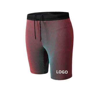 Short de fitness pour homme Logo personnalisé Respirant Tatting Drawstring Solid Sporty Nonwoven pour les vêtements de sport d'été Hot OEM ODM services - Product Image 1