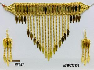 ชุดเครื่องประดับชิคดีไซน์เก๋ทันสมัย ชุบทอง สไตล์อาหรับ - Product Image 1