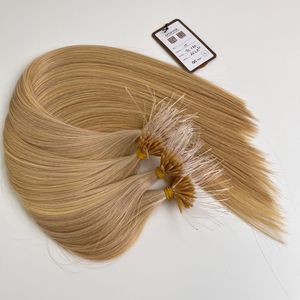 22 pouces # 6C extensions de cheveux humains vierges droites de haute qualité f-tips nano anneau 100% véritable queue de cheval vietnamienne remy - Product Image 1