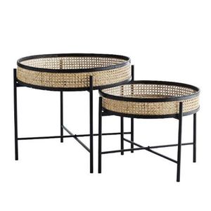 Table nordique en rotin décoratif demandé chaud avec base Table en rotin légère antidérapante mobile écologique en poids - Product Image 4