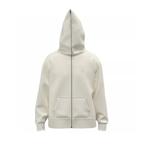 Acheter design de logo personnalisé vêtements de rue fermeture éclair complète sweat à capuche coton polaire fabriqué en usine sweats à capuche thermiques unisexes - Product Image 6