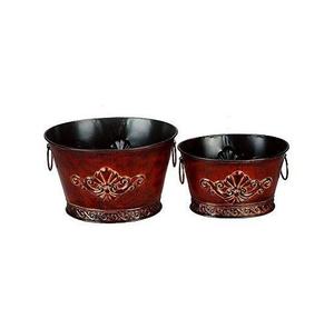 Maceta de metal de primer nivel con encanto antiguo y construcción robusta para uso decorativo en el jardín forma y tamaño personalizados al mejor precio - Product Image 1