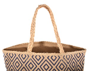 2025 écologique bohème géométrique imprimé toile de jute Jute femmes sac de messager ouvert tendance mode produit raisonnable - Product Image 3