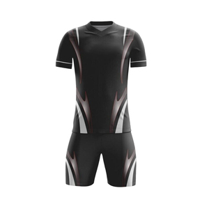 Tenues de football personnalisées - Haute qualité 100% polyester Col rond Manches courtes Couleurs et logo personnalisés Tissu extensible Unisexe Adulte - Product Image 6