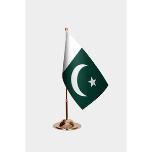 Drapeaux de bureau du Pakistan avec impression numérique, mât en aluminium, matériaux en polyester ou en plastique pour la présentation - Product Image 2