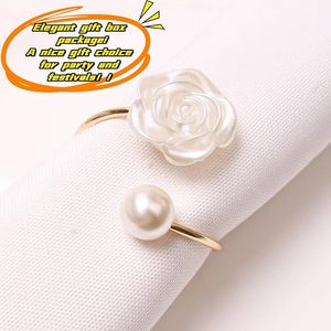 Servilleteros de flores de acero inoxidable para bodas y ocasiones especiales, mejora tu experiencia gastronómica con decoración de mesa de Navidad - Product Image 2