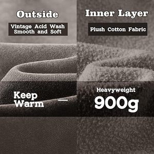 Sudadera con capucha de lavado ácido de gran tamaño para hombre con precio directo de fábrica de alta calidad, Vintage Jersey de estilo, ropa de calle, Top para hombre - Product Image 6