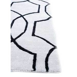 Alfombra Contour Ivory de Lana y Viscosa Hecha a Mano, Estilo Boho, Forma Rectangular para Sala de Estar, Dormitorio o Pasillo -TNQ-294 - Product Image 4