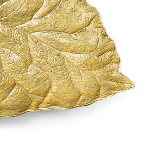Bol décoratif en aluminium motif feuille d'or de qualité supérieure pour la vaisselle, la maison et la table, plateau de service en forme de feuille, bol en forme de feuille - Product Image 3