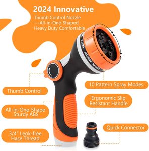 Spruzzatore <span class=keywords><strong>per</strong></span> tubi da giardino 10 modelli di funzione di irrigazione regolabile aggiornamento Pup Jet Dog Wash Bath pistola <span class=keywords><strong>per</strong></span> massaggio doccia <span class=keywords><strong>per</strong></span> animali domestici - Product Image 2