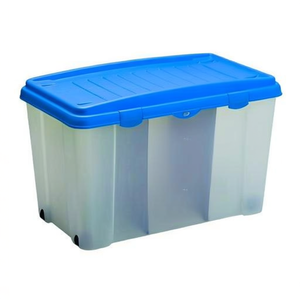 Contenitore (120Lt) con coperchio FAMILY <b>BOX</b> Trasparente azzurro 13400 - Product Image 2