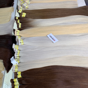 Vietnamese Virgin Hair Bulk High Quality Straight Soft Full Cuticle Super Double Drawn <b>Bleached</b> Light Blonde 50 cm to 70cm - Product Image 4