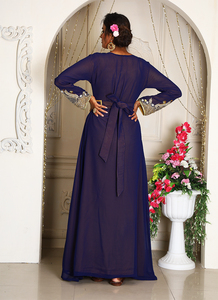 Kaftan islámico marroquí moderno para mujer Vestido de playa largo hasta el suelo con suministro ODM de manga larga transpirable - Product Image 3