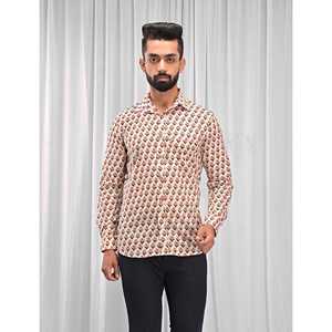 Chemise décontractée 100 % coton imprimée pour homme, motif floral à pois, manches longues, tissu popeline Oxford, chemises habillées ODM tendance - Product Image 1