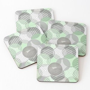 Moutarde couleur bois coaters imprimé tasse à thé café boire sous-verre de service 4 pièces ensemble prix de vente complet fournitures de cuisine - Product Image 2