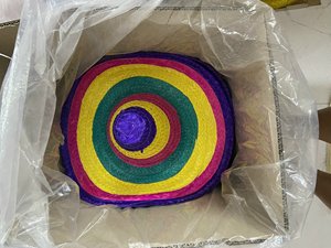 หมวกคาวบอยเม็กซิกันลายทางสีสันสดใส ขอบปอมปอม ปักมือด้วยมือจากหญ้าทะเล หมวกปาร์ตี้สำหรับทุกเพศ ขนาดเส้นรอบศีรษะ 48-50 ซม. - Product Image 6
