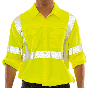 Service OEM haute visibilité polyester fluorescent chemise d'été à manches courtes avec logo personnalisé vêtements de travail réfléchissants pour la sécurité routière - Product Image 5
