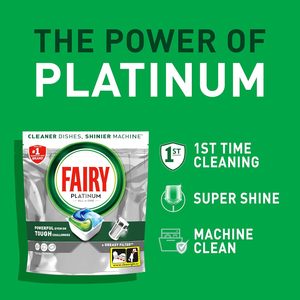 Tablettes lave-vaisselle Fairy Platinum Tout-en-1 - 51 dosettes, Original, Action nettoyante puissante - Product Image 1