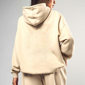 Sudadera con Capucha de Invierno para Mujer, Personalizada, de Alta Calidad, Oversize, de Algodón Pesado, Estilo Coreano, con Hombros Caídos y Cuello Alto - Product Image 2