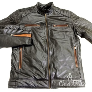 Real Stylish Genuine Leather <b>Men</b> Bomber <b>Jacket</b> <b>Men</b> Clothing Slim Long Sleeve Leather Fashion Zipper <b>Fur</b> Puffer Motorcycle <b>Jacket</b> - Product Image 1