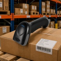 Lecteur de codes-barres 2D sans fil portable avec capteur d'image CMOS pour codes QR et PDF417, idéal pour les points de vente et les entrepôts