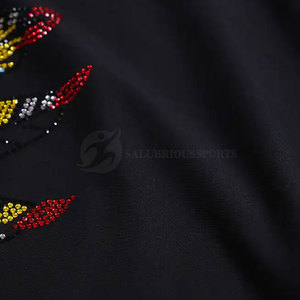 Camiseta con estampado de color liso para hombre, ropa informal cómoda, ropa de talla grande, Camiseta extragrande de punto con adornos de diamantes de imitación - Product Image 4