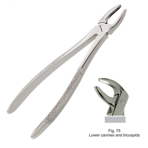 Pinzas de Extracción Dental Manuales de Acero Inoxidable Reutilizables, Instrumento Dental con Certificación CE para Caninos Inferiores y Bicuspides - Product Image 1