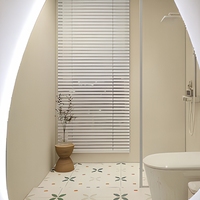 Miroir intelligent unisexe en forme de goutte d'eau, style français, anti-buée, écran tactile, éclairage LED, pour le maquillage, pour le commerce transfrontalier