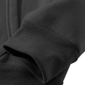 Meilleur fournisseur Sweats à capuche à manches longues avec poche et tenue décontractée de tous les jours Pulls à capuche solides et lourds au tarif de gros - Product Image 5