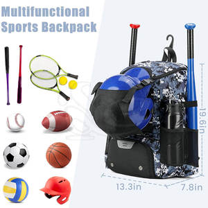 Sacs de baseball de style décontracté des fabricants pakistanais Matériau en nylon durable Logo personnalisé Couleur unie Utilisation sportive à prix économique - Product Image 5