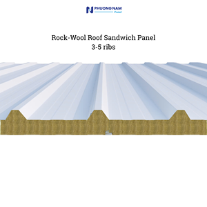 Trock cách nhiệt Bảng điều khiển mái đá len lõi tiết kiệm năng lượng cách nhiệt bánh sandwich Bảng điều khiển cho công nghiệp kho xây dựng logictics - Product Image 2