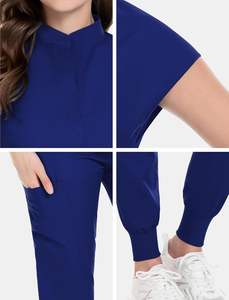 Profesional médico Scrubs Set Unisex Doctor enfermera Hospital quirúrgico uniforme Jogger pantalones Top logotipo personalizado a granel al por mayor - Product Image 5