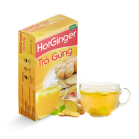 Poudre de thé chaud en marque blanche OEM avec différentes saveurs de fruits, mélanges de thé, 15g, 18 bâtonnets, boîtes de thé instantané au gingembre chaud