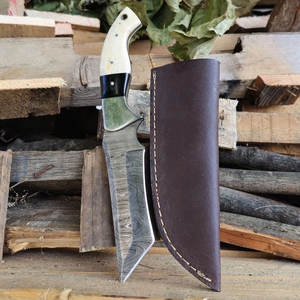 Couteau de chasse en acier Damas de haute qualité, lame fixe pleine soie, couteau de camping, bushcraft, couteau d'extérieur, qualité artisanale - Product Image 6