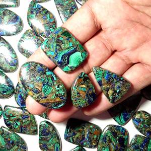 Meilleures ventes Cabochon de pierres précieuses en vrac Malachite naturelle cuivre Turquoise pour la fabrication de bijoux en Inde - Product Image 5