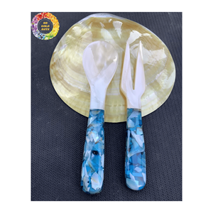 Vente en gros Ensemble cuillère et fourchette en nacre: fourchette élégante en nacre fabriquée à la main au Vietnam avec un éclat poli - Product Image 5