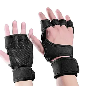 Sport Gewichtheben Fitness studio Fitness handschuhe Made in China Halb finger Radfahren Polyester Überlegene Qualität Unisex Pink Lila Schwarz