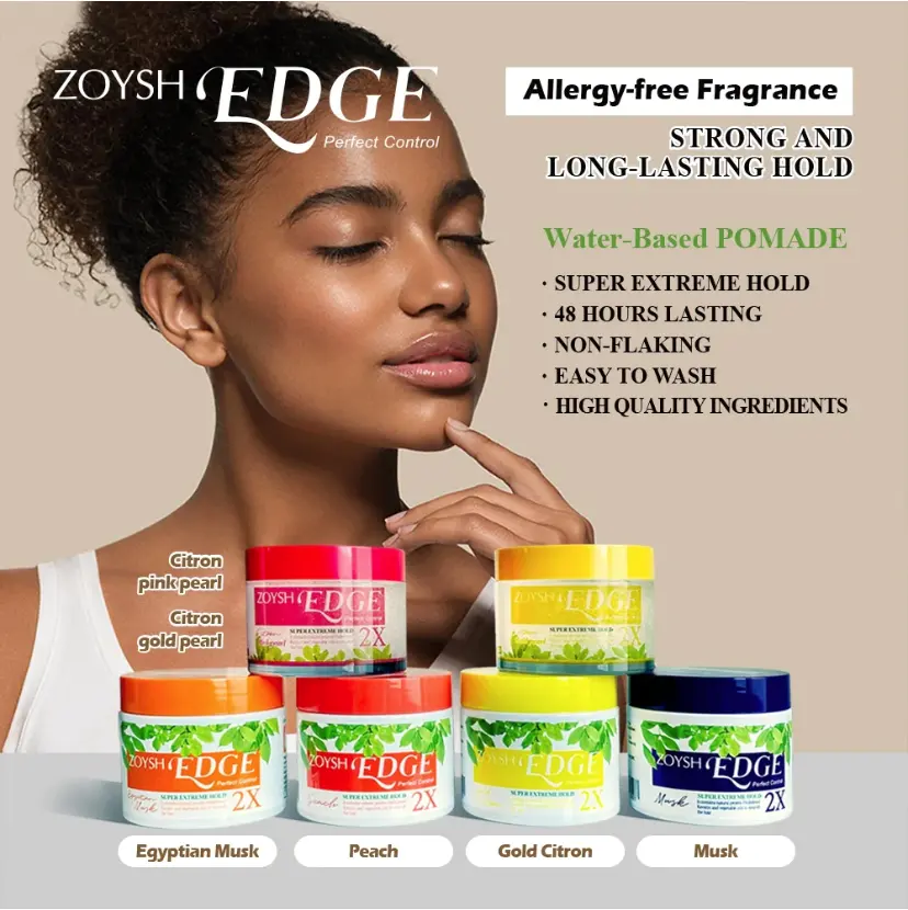 ZOYSH EDGE การควบคุมที่สมบูรณ์แบบ Super Extreme ถือ2X 100G | น้ำมันใส่ผมแบบน้ำ | สำหรับทุกสภาพเส้นผม | 48ชั่วโมงใช้งานได้นาน