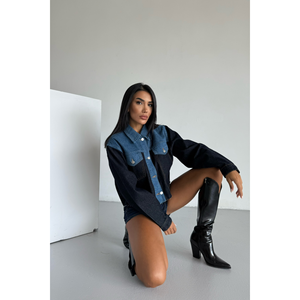 Chaqueta Vaquera Bicolor para Mujer SYH-MV Categoría de Producto - Product Image 2