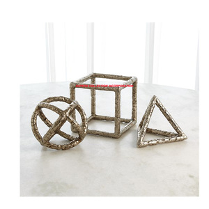 Prisma antiguo de plata, escultura en forma de cubo y esfera para decoración del hogar, decoración interior, venta al por mayor y proveedores - Product Image 1