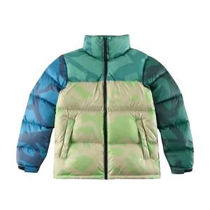 Chaqueta Acolchada con Estampado de Cielo Azul y Nubes para Hombre, Abrigo de Invierno Cálido con Diseño Gráfico de Naturaleza, Ropa de Calle, Moda para Exteriores - Product Image 2