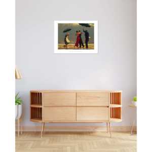 Impresión artística de las pinturas de paisajes marinos de Jack Vettriano: 'Singing Butler' junto al mar - Product Image 2