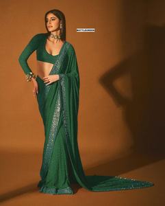 Bollywood Design Faux Georgette Avec Zari Work Saree Femme Fabricant De Mode Et Fournisseur De Surat Au Taux Le Plus Bas - Product Image 6