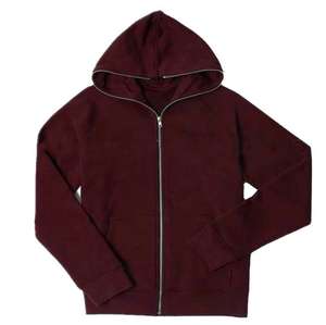 เสื้อกันหนาวมีฮู้ดสำหรับทุกเพศเสื้อฮู้ดมีซิป100% ผ้าฝ้าย - Product Image 1