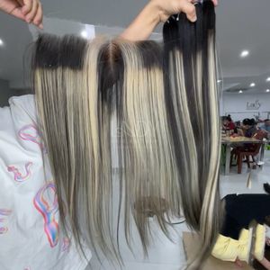 Pelo fino de bebé de la más alta calidad hueso recto personalizar Color Frontal y paquetes para hacer pelucas de pelo vietnamita real 2025 - Product Image 4