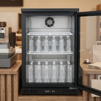 Mini-réfrigérateur portable de table avec porte vitrée pour boissons, petit réfrigérateur électrique pour fruits et salons
