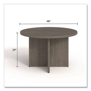 Alera AE5NNN-R48CR33 Seville Round Conference <b>Table</b> 48-Inch Diameter <b>Walnut</b> Finish - Product Image 5