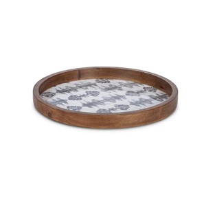 Collection faite à la main imprimée en émail Accueil Hôtel Plateau de service transportant des aliments Nouvelle arrivée Plateau de service en bois de conception la plus chère - Product Image 4