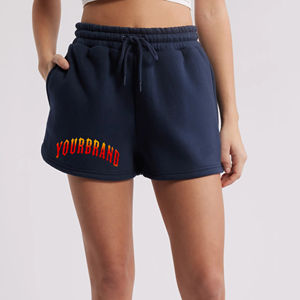 Top Venta de verano artículo caliente pantalones cortos de las mujeres de corte suelto de longitud corta 100% algodón con pantalones cortos de calle recta para las mujeres - Product Image 1